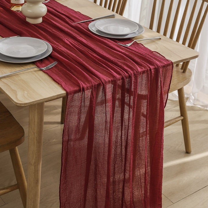 Voile Champray Table Runner European Twist Tablecloth Wedding Party Decoration