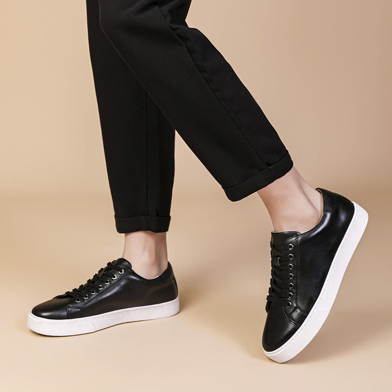 Spring Genuine Leather Breathable British Board Shoes
