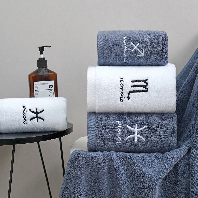 Cotton Zodiak Towels.