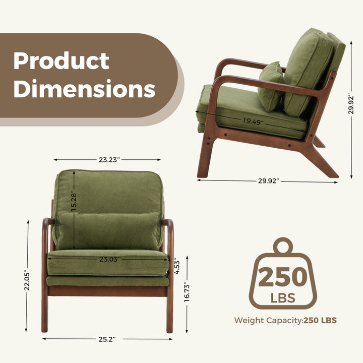 Comfy solid armchair.
