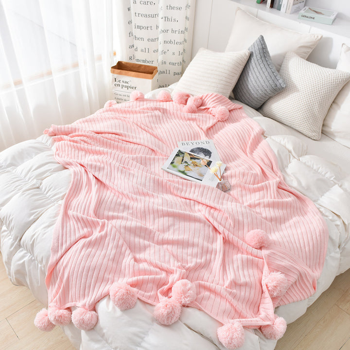 Net Red Cotton Sofa Blanket Knitted Wool