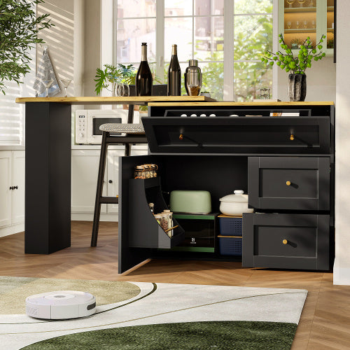 Bar side cabinet.