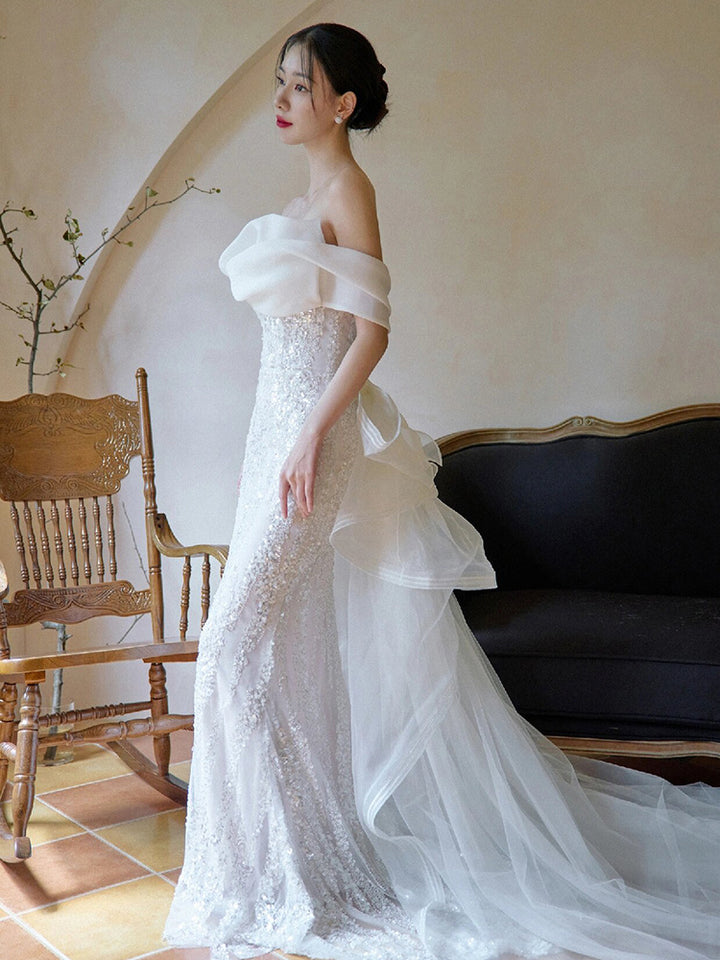 Niche High-grade Lace Fishtail Slim-fit Dress