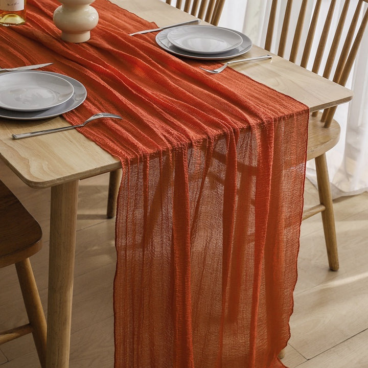 Voile Champray Table Runner European Twist Tablecloth Wedding Party Decoration