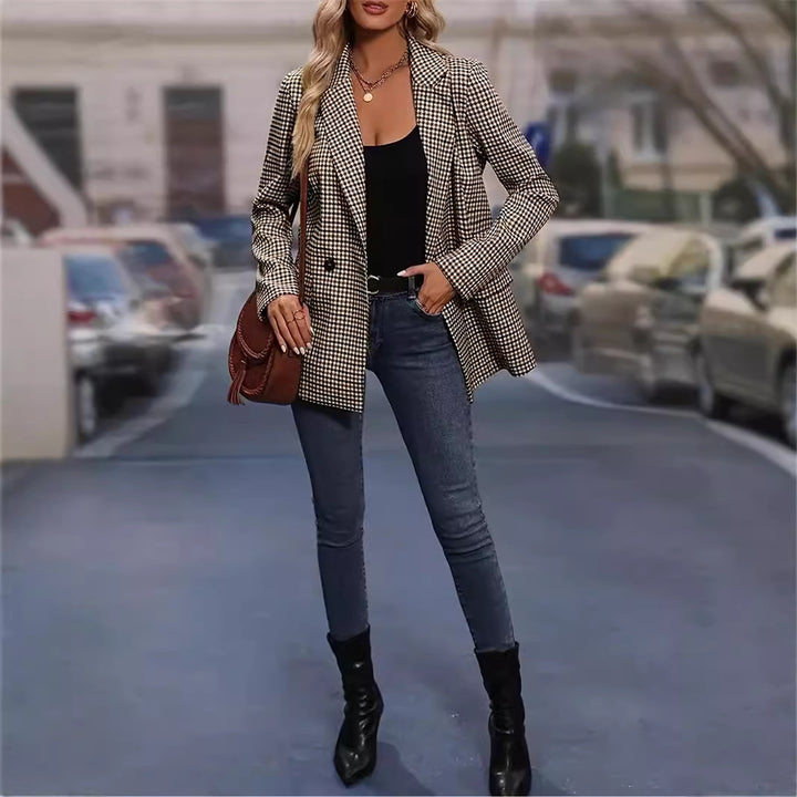 European Plaid Coat