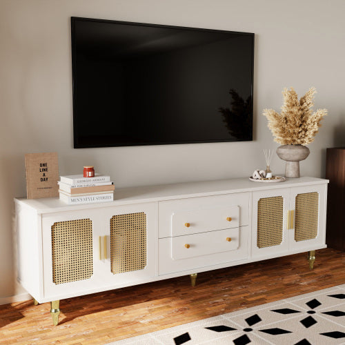 stylish cane cabinet.