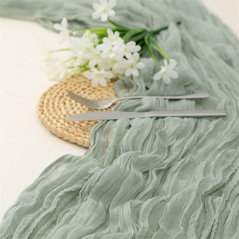 Voile Champray Table Runner European Twist Tablecloth Wedding Party Decoration