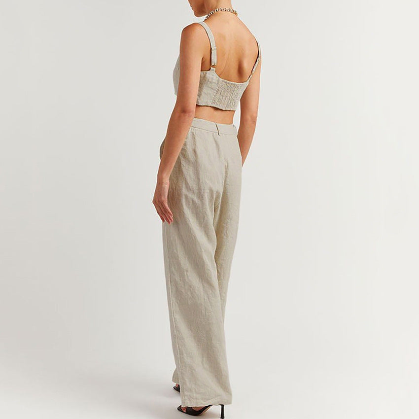 Cotton Wide Leg Pants