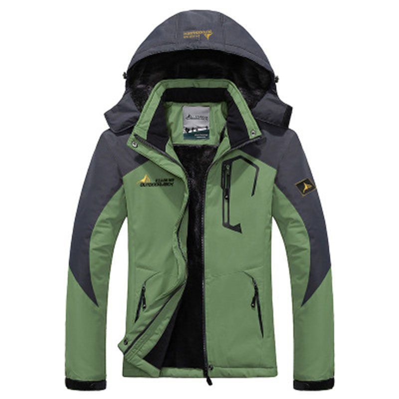 Couple outdoor hooded jacket