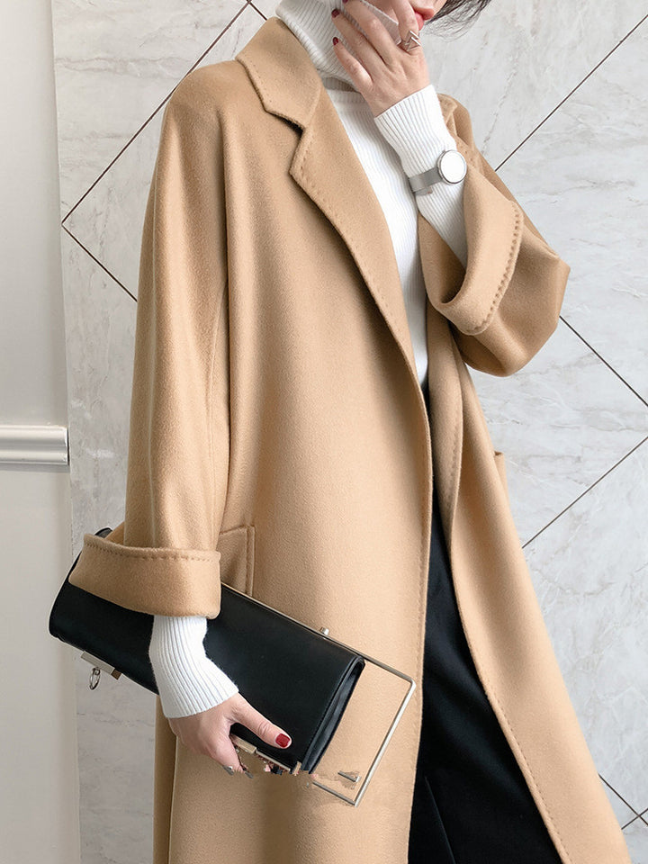 Loose cashmere coat
