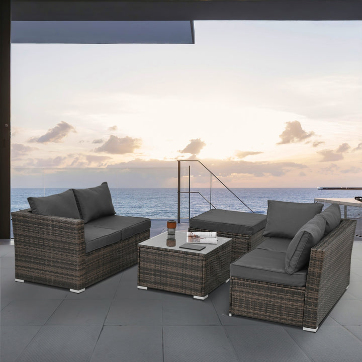 Patio Furniture 4 Set Wicker Furniture With Temper