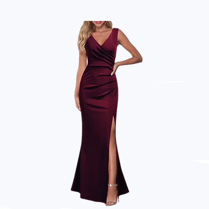 Spaghetti Straps Split Long Dress
