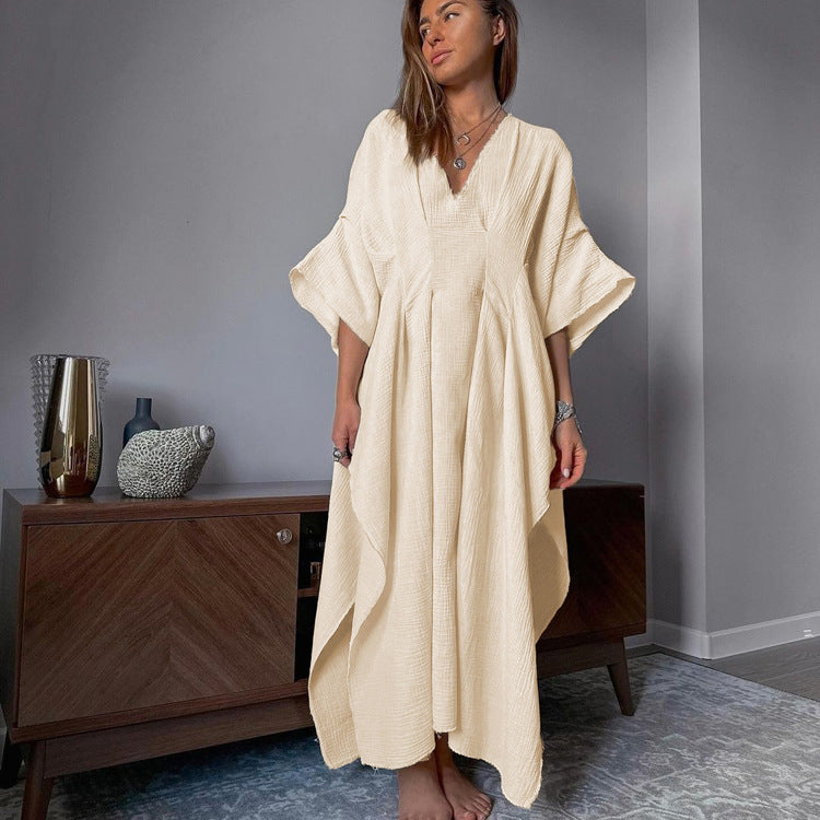 Cotton Champray Loose Breathable Dress Women