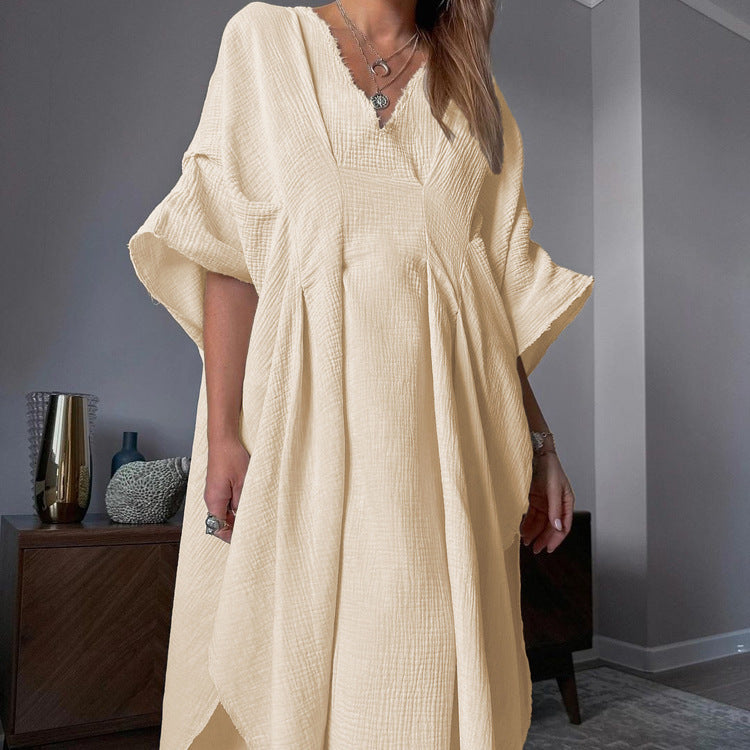 Cotton Champray Loose Breathable Dress Women