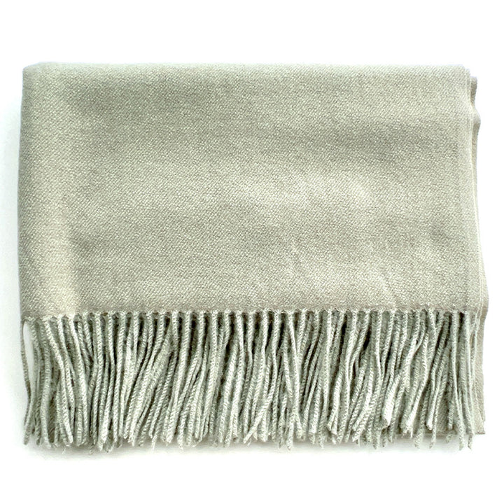 Simple Solid Color Tassel Shawl Autumn And Winter Warm Artificial Cashmere Scarf