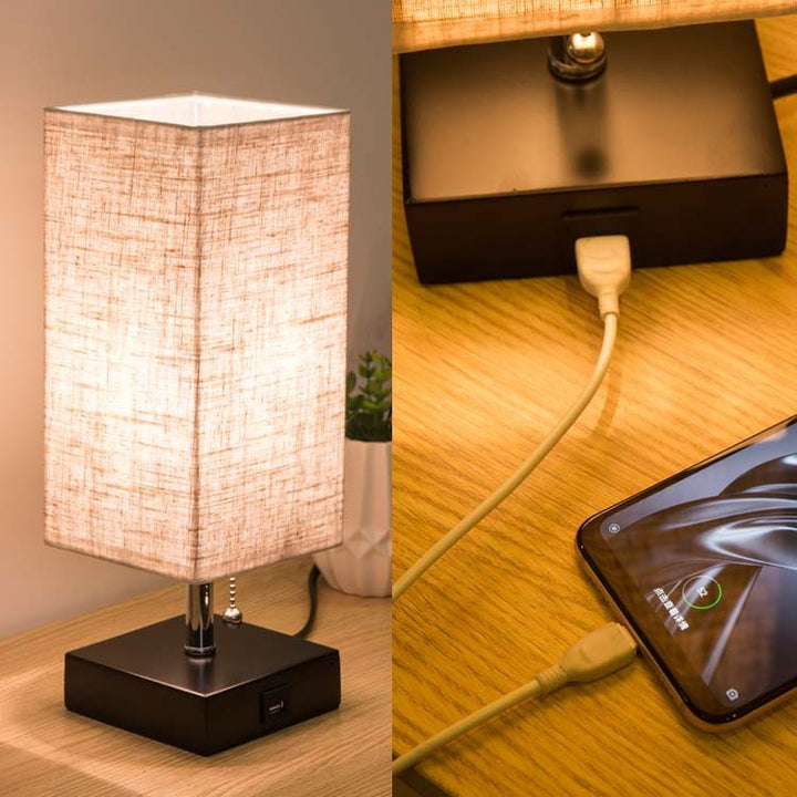 Linen table lamp.