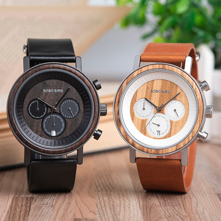 Timeless Love Couple Watch – Exquisite Wood &amp; Stainless Steel Design