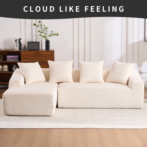 3-seater Compression Sofa With 4 Pillows