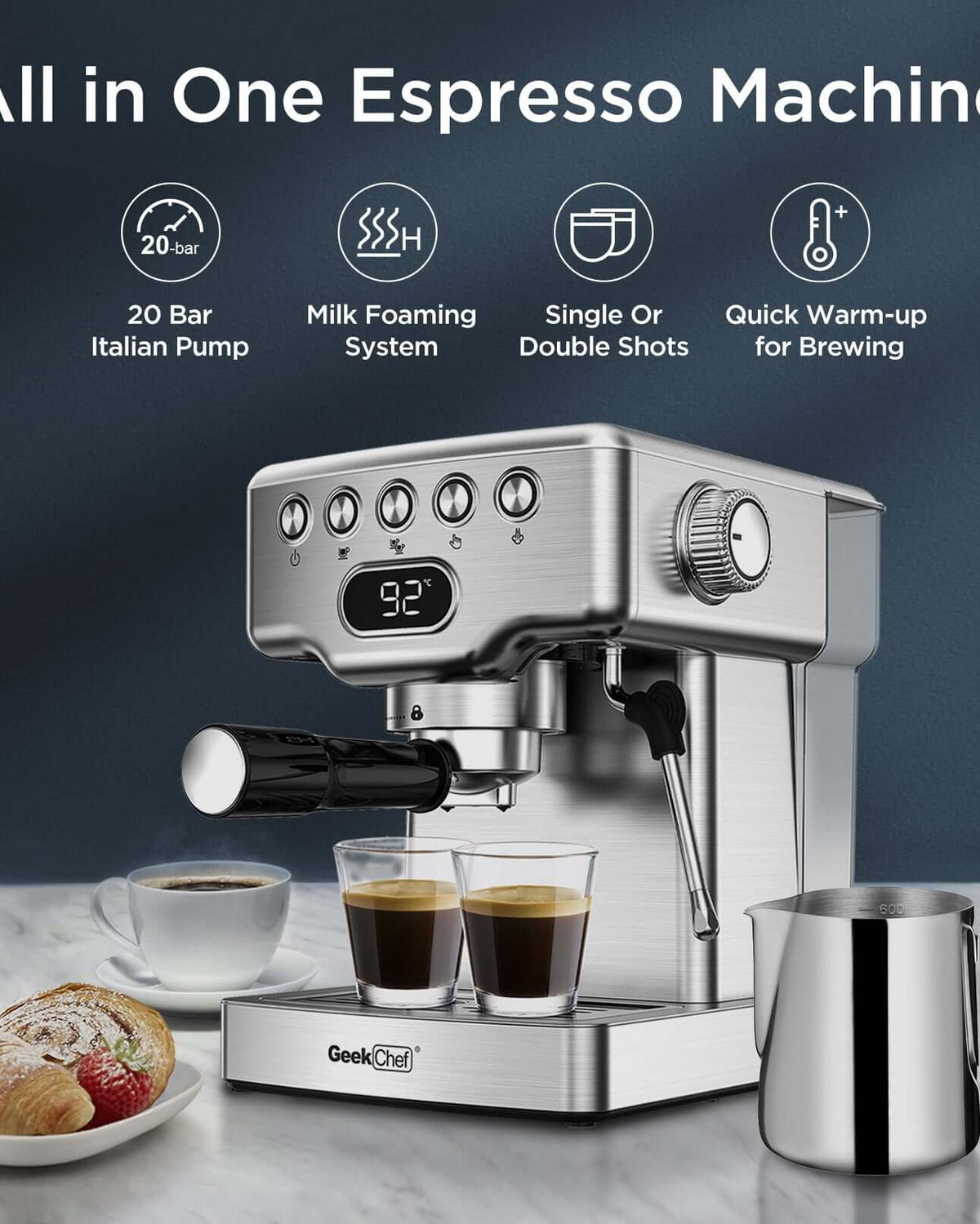 Espresso Machine with Milk Frother