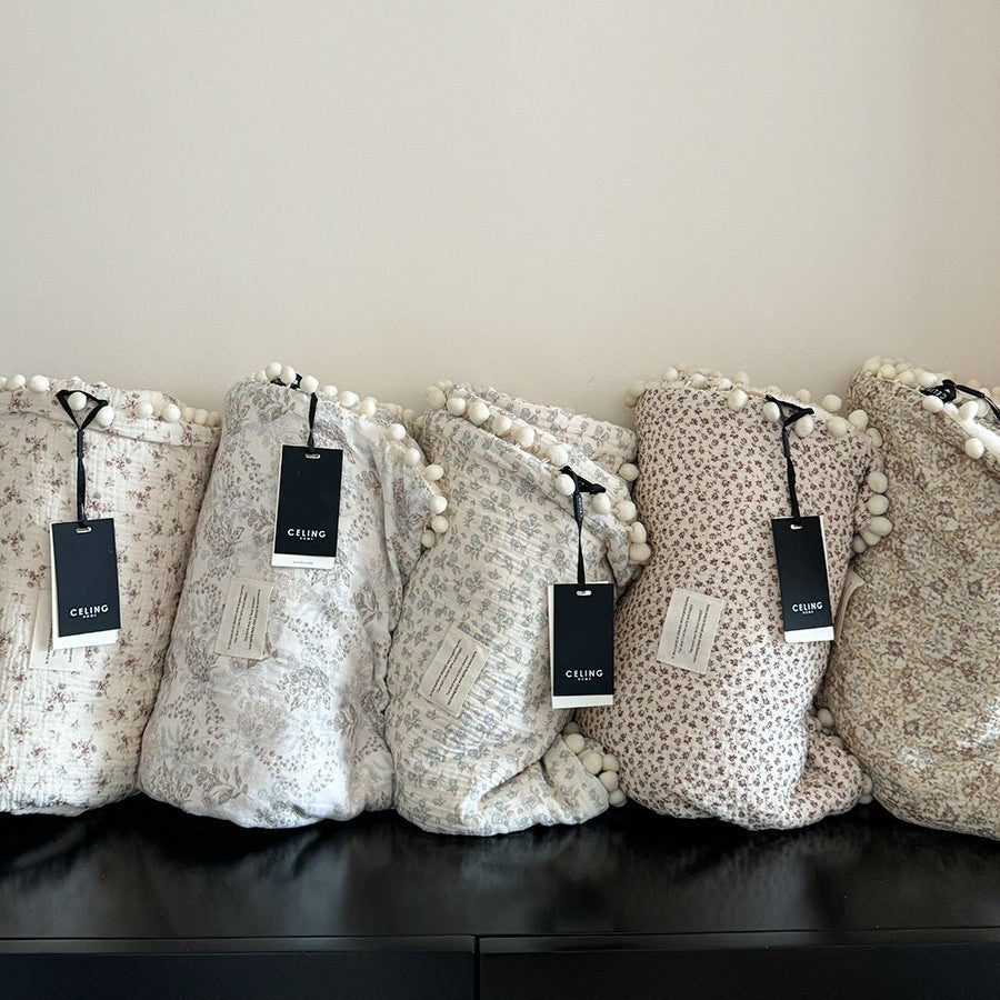 Fleece Blanket Light Luxury Ins Crepe Cotton Multi-functional Small Blanket Office Nap Blanket Shawl Cover Blanket