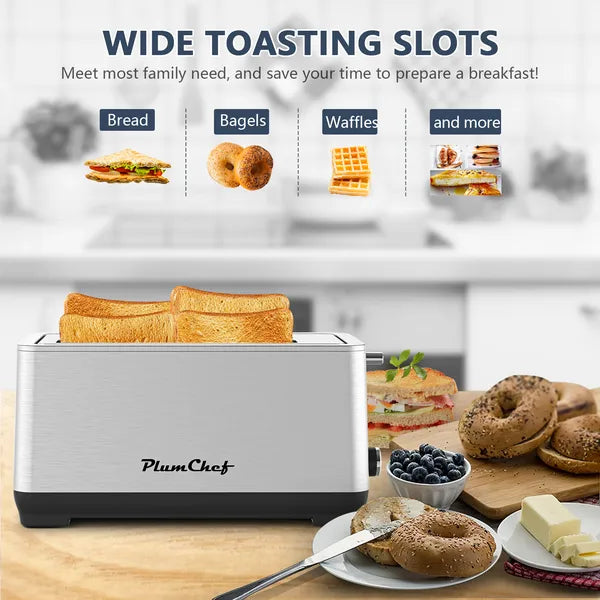 Extra Wide Long Slot Toaster