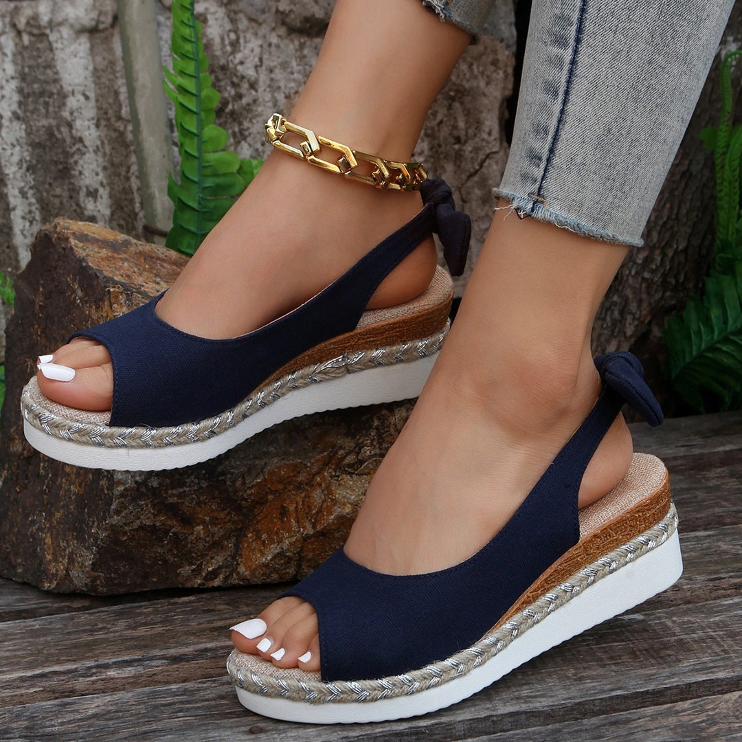 Hemp Rope Wedge Sandals