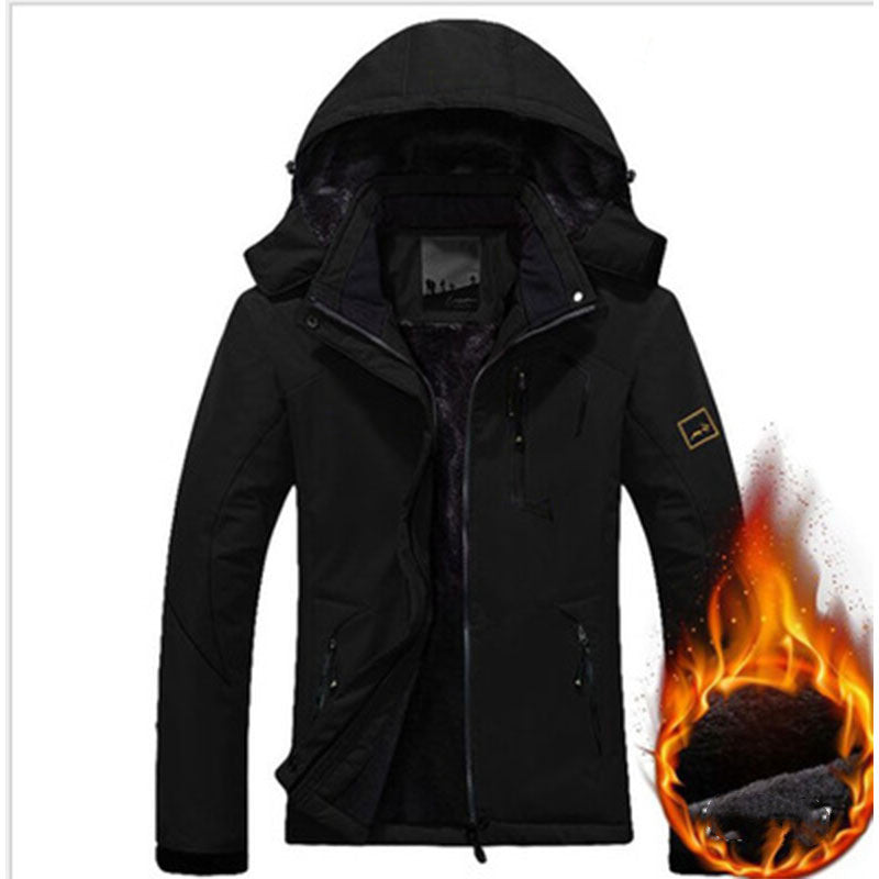 Couple outdoor hooded jacket