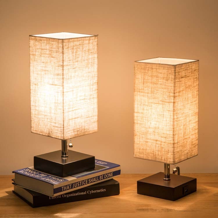 Linen table lamp.