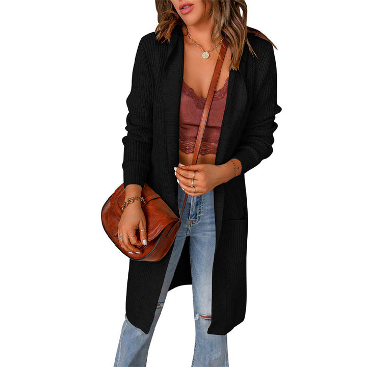 European And American Knitted Cardigan Women's Sweater Fashion Hoodie