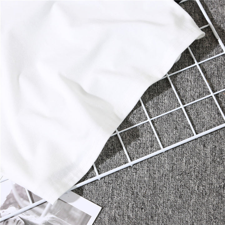 Loose White Couple Wear Short Sleeve