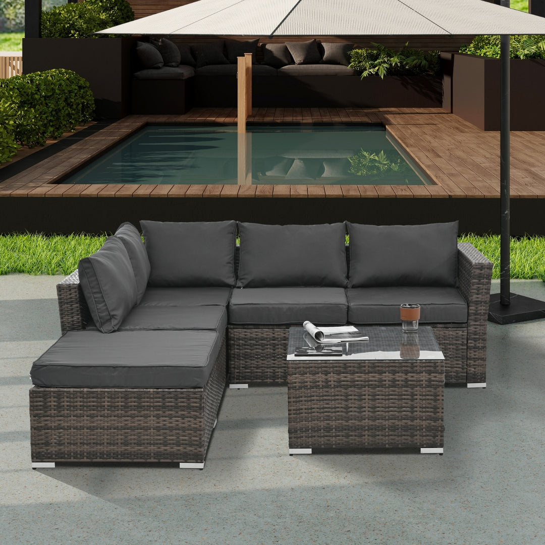 Patio Furniture 4 Set Wicker Furniture With Temper