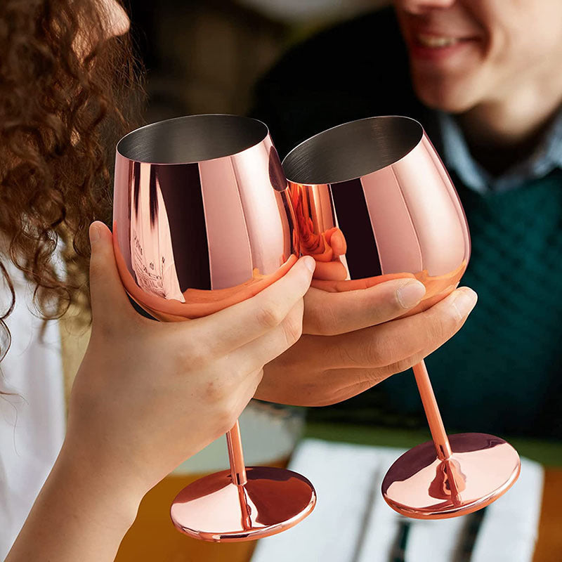 Retro Stainless Steel Plated Goblet