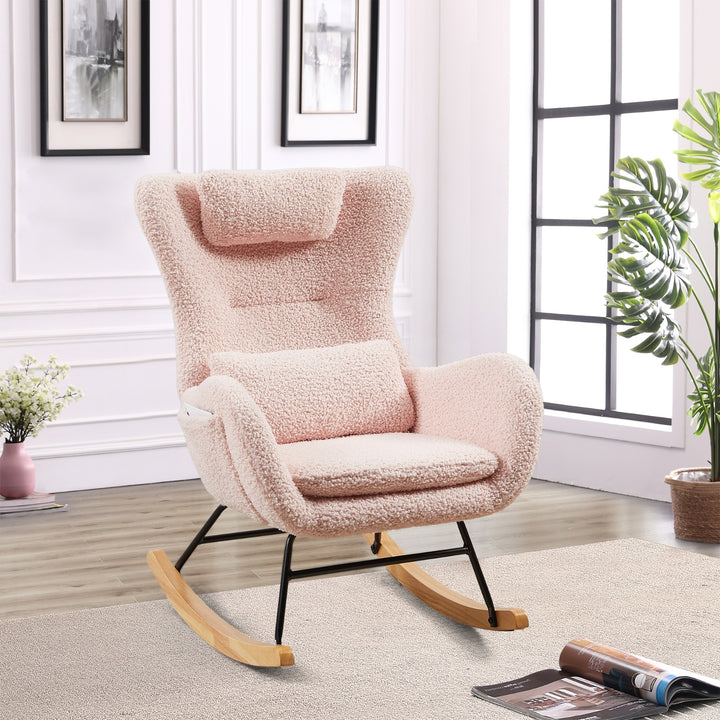 Rocking Chair With High Backrest