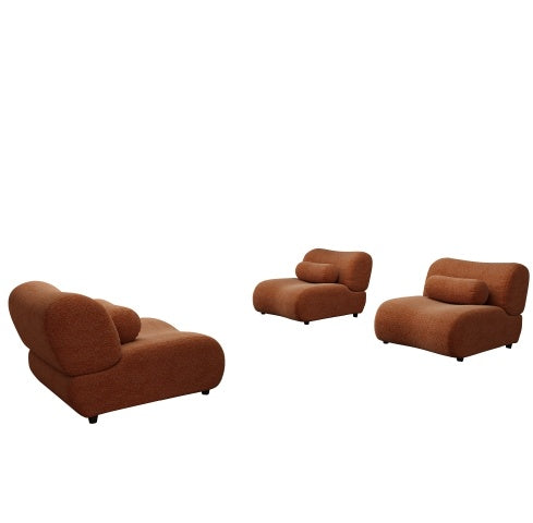 Modular Plush 3-Seat Sofa