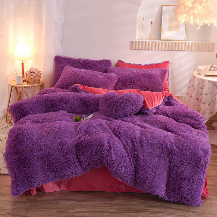 Luxury Thick Fleece Duvet Cover Bedding Set – Ultimate Winter Comfort
