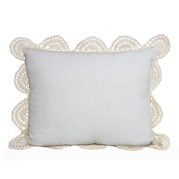 Hand Made Crochet Cotton Boudoir Pillow