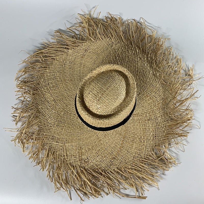 Ladies big brim straw hat