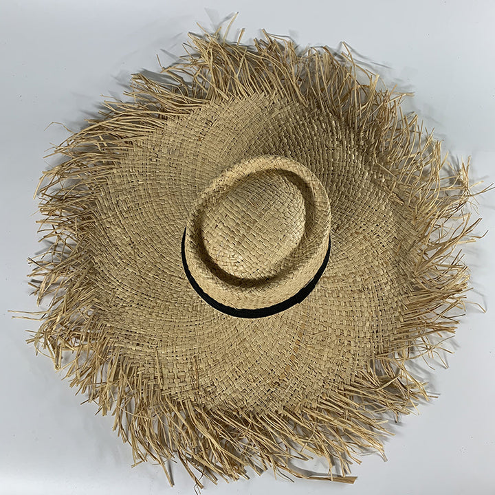 Ladies big brim straw hat