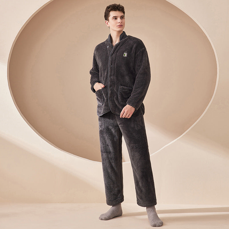 Living Suit Flannel Thickened Pajamas
