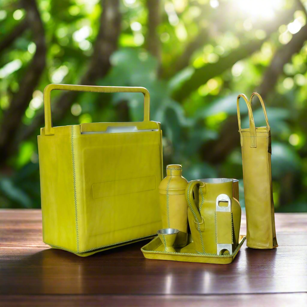 Coctelera | Leather Cocktail Shaker + Jigger