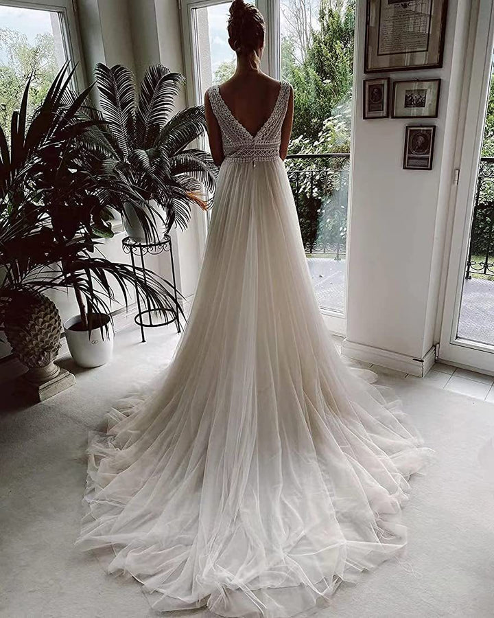 Lace Light See-through Wedding Dress