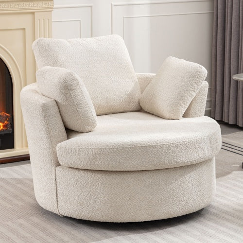 Oversize Round Swivel Cozy Chair