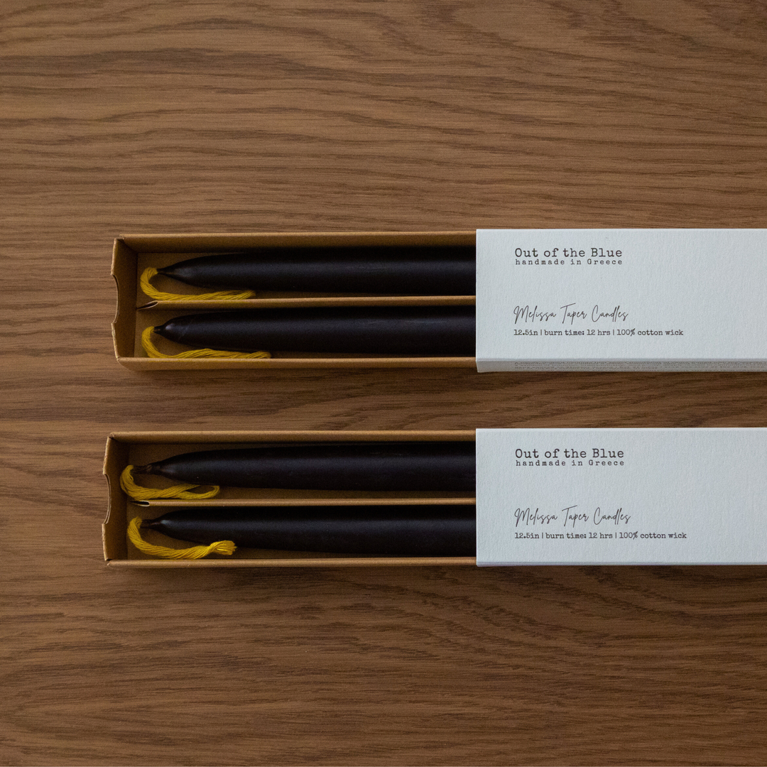 Melissa Taper Beeswax Candles - Set of 2