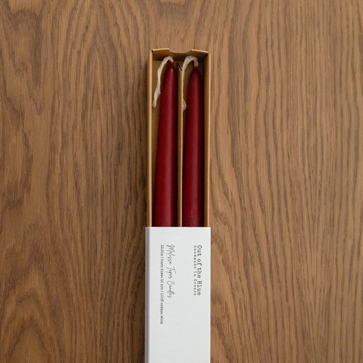 Melissa Taper Beeswax Candles - Set of 2