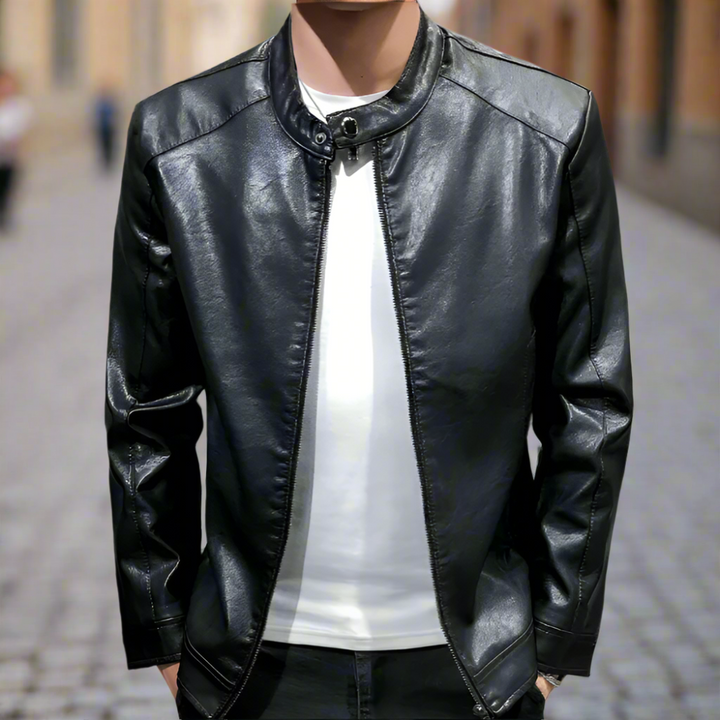 Men's Biker Faux Leather Jacket