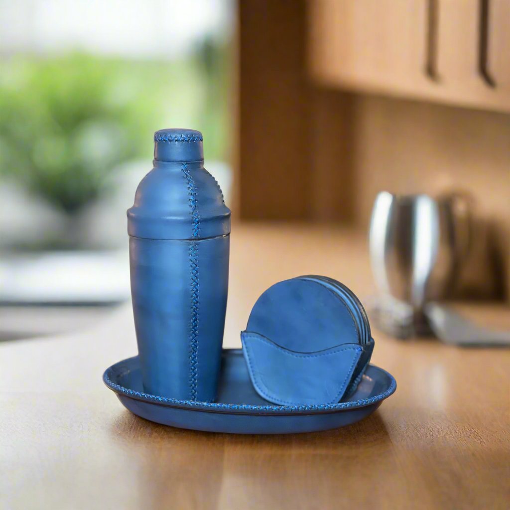 Coctelera | Leather Cocktail Shaker + Jigger