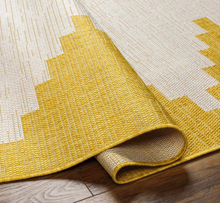Djugun Metallic-Gold Indoor & Outdoor Rug