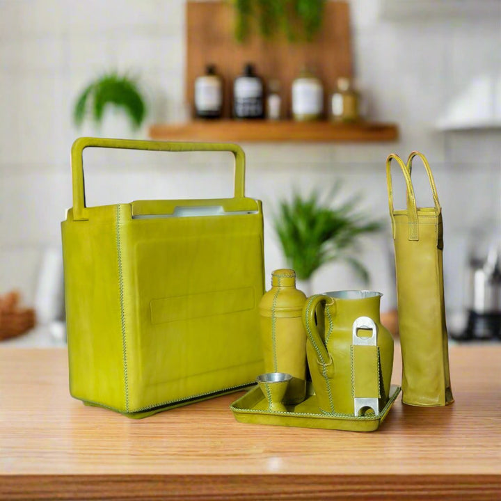 Coctelera | Leather Cocktail Shaker + Jigger