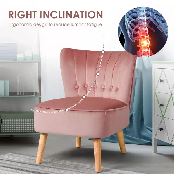 Accent Chair Tufted Velvet