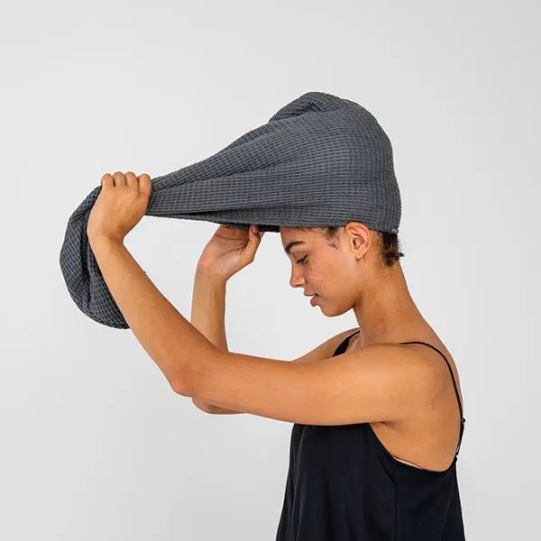 Bamboo Waffle Hair Towel